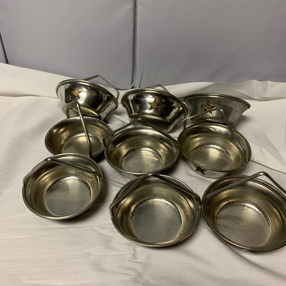 Vintage 9 pieces genuine pewter 55 candy dishes